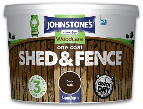 johnstone's shed & fence paint 9 litre - dark oak